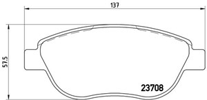 Jarrupalasarja, levyjarru, Etuakseli, CITROËN,FIAT,LANCIA,PEUGEOT, 1611140780, 1611140980, 1613704080, 1647862380, 71770080, 71770965, 7