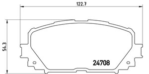 Jarrupalasarja, levyjarru, Etuakseli, DAIHATSU CHARADE VIII, TOYOTA RACTIS, VERSO S, YARIS, YARIS / VIOS Sedan, YARIS Skåp/halvkombi, 04