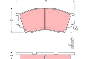 Jarrupalasarja, levyjarru, Etuakseli, MAZDA XEDOS 9, T0Y03323Z, T0Y03328Z, TA01-33-23Z, TA013328Z, TBY73323Z, TBY73328Z, TCY13323Z, TCY2