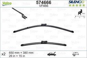 Pyyhkijänsulka, Edessä, FORD FIESTA VI, FIESTA Van VI, 1537389, 1537393, 1556082, 1680579, 1726283, A3397007432