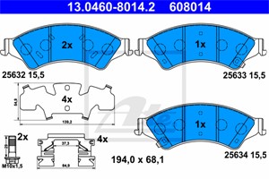 Jarrupalasarja, levyjarru, Etuakseli, FORD RANGER, MAZDA BT-50 Pick-up II, 1723538, AB31-2L361-AB