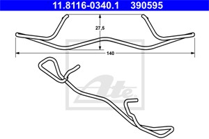 Jousi, jarrusatula, Etuakseli, Taka-akseli, sopii monia malleja, 000 993 47 07, 1223689, 15254675, 2T14-2L051-CA, 30666833, 34 21 6 757
