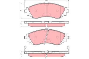 Jarrupalasarja, levyjarru, Etuakseli, CHEVROLET ASTRA Halvkombi, ASTRA Sedan, VECTRA, ZAFIRA, DAEWOO LEGANZA, NUBIRA, NUBIRA Sedan, 9624