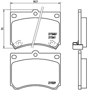 Jarrupalasarja, levyjarru, Etuakseli, MAZDA 323 C IV, 323 C V, 323 F IV, 323 F V, 323 P V, 323 S IV, 323 S V, MX-3, 1U023328Z, B0YW3323Z