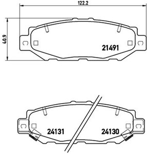 Jarrupalasarja, levyjarru, Taka-akseli, LEXUS GS, SC Coupé, TOYOTA ARISTO, CHASER, CRESTA Sedan V, SUPRA, 0446624010, 0446624020, 044662