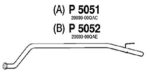 Pakoputki, Keskellä, NISSAN,OPEL,RENAULT, 20030-00QAC, 58544222, 8200210915