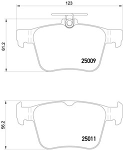 Jarrupalasarja, levyjarru, Taka-akseli, AUDI,SEAT,SKODA,VW, 3Q0698451, 3Q0698451B, 3Q0698451C, 3Q0698451D, 3Q0698451E, 3Q0698451F, 3Q069