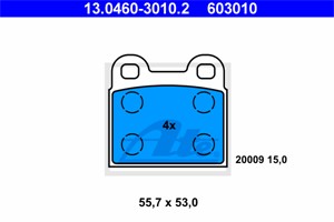 Jarrupalasarja, levyjarru, Etuakseli, Taka-akseli, ALFA ROMEO,DAF,NSU,OPEL,SAAB,TALBOT,VOLVO,VW, 135828 00, 16 05 147, 16 05 148, 16 05
