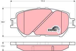Jarrupalasarja, levyjarru, Etuakseli, TOYOTA CAMRY Sedan, MARK X I, 04465-30340, 04465-33240, 04465-33250, 04465-33260, 446533260