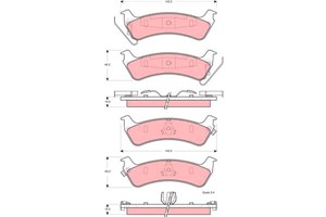 Jarrupalasarja, levyjarru, Taka-akseli, JEEP GRAND CHEROKEE I, 04796344, 04883717AA, 4796344, 4883717AA, K04796344