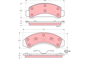 Jarrupalasarja, levyjarru, Etuakseli, FORD USA AEROSTAR, RANGER, E7TZ2001B, E7TZ99999, ZZL03328Z, ZZL149280, ZZL1-49-280