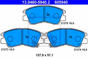 Jarrupalasarja, levyjarru, Etuakseli, MITSUBISHI, MB500813, MB500816, MB500819, MB597721