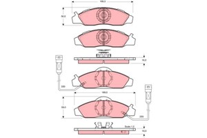 Jarrupalasarja, levyjarru, Etuakseli, DAEWOO MUSSO, SSANGYONG KORANDO, KORANDO Cabrio, KORANDO FAMILY, MUSSO, 4813005100