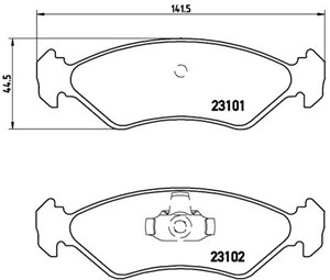 Jarrupalasarja, levyjarru, Etuakseli, FORD,MAZDA, 1010502, 1013843, 1030601, 1042687, 1064762, 1079919, 1090276, 1947389, 1E003323Z, 1E0