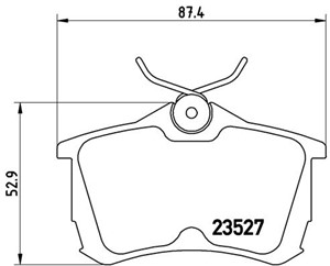 Jarrupalasarja, levyjarru, Taka-akseli, HONDA ACCORD VI, ACCORD VII, ACCORD Hatchback VI, 43022S1AE02, 43022S1AE03, 43022S1AE30, 43022S1