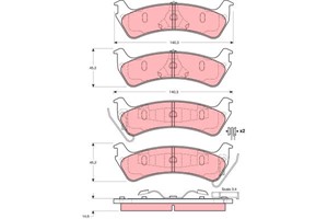 Jarrupalasarja, levyjarru, Taka-akseli, FORD USA WINDSTAR, JEEP CHEROKEE, 3538978, F58A-2M008-BA, F58Z2200F