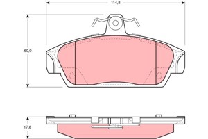 Jarrupalasarja, levyjarru, Etuakseli, MG MG TF, MGF, ROVER 100 / METRO Halvkombi, 100 Cabriolet, GBP 90320 AF, GBP90318, GBP90320, GBP90