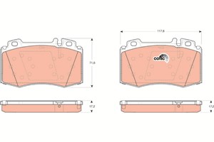 Jarrupalasarja, levyjarru, MERCEDES-BENZ C-KLASS Coupé [CL203], M-KLASS [W163], S-KLASS [W220, W221], S-KLASS Coupé [C215], SL [R129], 0