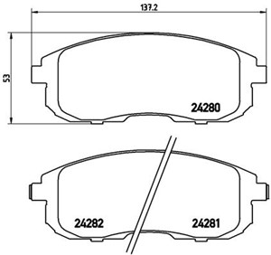 Jarrupalasarja, levyjarru, Etuakseli, FIAT SEDICI, NISSAN CUBE, SUZUKI SX4, SX4 Sedan, 41060AU091, 410614DW0A, 5581080J01, 5581080J02, 5