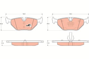 Jarrupalasarja, levyjarru, Taka-akseli, ALPINA,BMW,MG,ROVER,SAAB, 1 161 456, 1 164 499, 2 157 574, 34 21 1 161 456, 34 21 1 164 499, 34