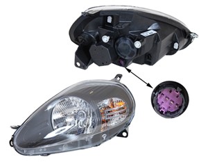 Ajovalo, Oikea, ABARTH GRANDE PUNTO, FIAT GRANDE PUNTO, PUNTO Skåp/halvkombi, 0000051840989, 51840989