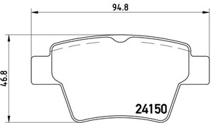 Jarrupalasarja, levyjarru, Taka-akseli, CITROËN,PEUGEOT, 1064001725, 1607961680, 1611457280, 1617272480, 425322, 425325, 425398, 425399,
