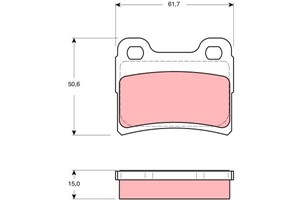Jarrupalasarja, levyjarru, Taka-akseli, FORD, 7114005, 91AB-2M008-BD