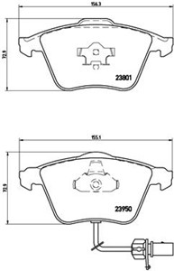 Jarrupalasarja, levyjarru, Etuakseli, AUDI, 480698157R, 4F0698151D, 4F0698151K, 8E0698151C