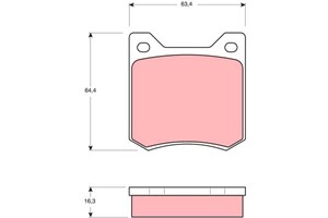Jarrupalasarja, levyjarru, Etuakseli, PEUGEOT 204, 304, 304 Break, 304 Cabriolet, 304 Coupé, 4245 52, 4251 78