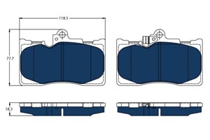 Jarrupalasarja, levyjarru, Etuakseli, LEXUS GS, RC, 446522340