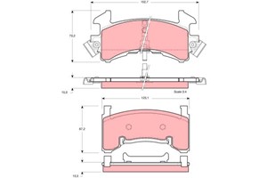 Jarrupalasarja, levyjarru, Etuakseli, Taka-akseli, BUICK,CADILLAC,CHEVROLET,GMC,PONTIAC, 01155444, 1155444, 12300221, 12300227, 12300228