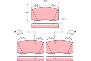 Jarrupalasarja, levyjarru, Etuakseli, ALFA ROMEO GTV, SPIDER, FIAT COUPE, 0000009950812, 77362227, 9947643, 9950812