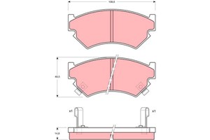 Jarrupalasarja, levyjarru, Etuakseli, SUBARU JUSTY I, 725193040, 725193041