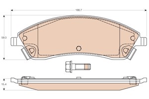 Jarrupalasarja, levyjarru, Etuakseli, CADILLAC SRX, 18047988, 18047994