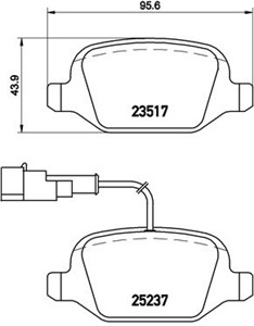 Jarrupalasarja, levyjarru, ALFA ROMEO MITO, 71770108, 77365752, 77365858
