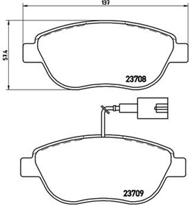Jarrupalasarja, levyjarru, Etuakseli, ABARTH,FIAT,KIA,OPEL,VAUXHALL, 1605267, 1605268, 5743721, 71770094, 71770106, 71770116, 71773152,