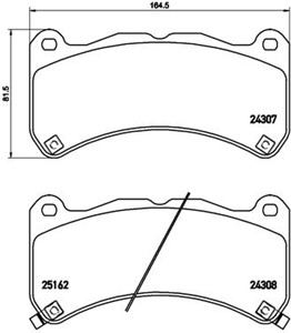 Jarrupalasarja, levyjarru, LEXUS IS II, 044650W120, 044650W170
