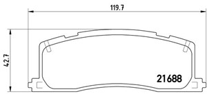 Jarrupalasarja, levyjarru, Taka-akseli, TOYOTA PREVIA I, 0446628010, 0446628011, 0446628020, 0446628090, 04466YZZC7, 0449228010, 0449228