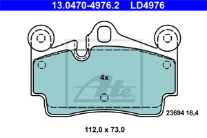 Jarrupalasarja, levyjarru, Taka-akseli, AUDI Q7, Q7 Van, PORSCHE CAYENNE, VW TOUAREG, 4L0 698 451 D, 7L0 698 451 A, 7L0 698 451 B, 7L0 6