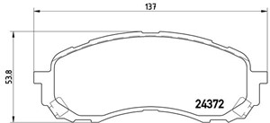 Jarrupalasarja, levyjarru, Etuakseli, SUBARU IMPREZA Halvkombi, IMPREZA Kombi, IMPREZA Sedan, 26296AE150, 26296AE190, 26296AE200, 26296F