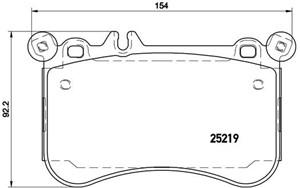 Jarrupalasarja, levyjarru, Etuakseli, MERCEDES-BENZ, 0064200520, 0064206620, 0064208920, 0074200520, 0074206920, 0074207320, 0074208420,