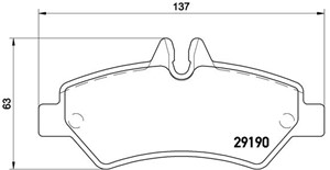 Jarrupalasarja, levyjarru, Taka-akseli, MERCEDES-BENZ,VW, 0044206920, 0084205120, 2E0698451, 2E0698451H, 4862602AA, 9064230400, A0044206