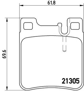 Jarrupalasarja, levyjarru, Taka-akseli, CHRYSLER,MERCEDES-BENZ, 0024200520, 0024201620, 002420162005, 0024201820, 0024204620, 0024208020