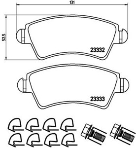 Jarrupalasarja, levyjarru, Etuakseli, CITROËN XSARA, XSARA Coupé, PEUGEOT 206 CC, 206 Halvkombi, 425229, E172132, E172549