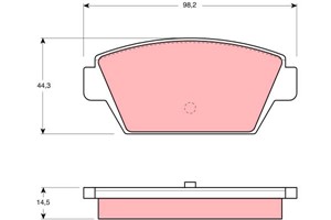 Jarrupalasarja, levyjarru, Taka-akseli, MITSUBISHI, MB366288, MB377826, MB534995, MB699154, MB699720, MB699721, MB699722, MB699723, MB85