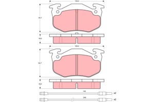 Jarrupalasarja, levyjarru, Etuakseli, Taka-akseli, CITROËN BX, BX Break, 16 172 474 80, 6000008304, 7701170172, 95 589 273, 95 624 484,