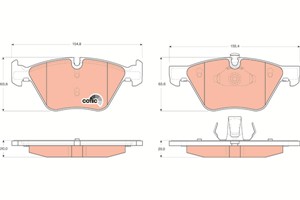Jarrupalasarja, levyjarru, Etuakseli, BMW, 2 288 856, 2 288 857, 2 288 875, 2 288 876, 2 288 878, 2 288 879, 2 339 267, 34 11 2 288 856,