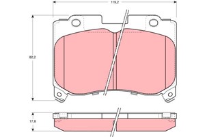 Jarrupalasarja, levyjarru, Etuakseli, TOYOTA CELICA Coupé, SUPRA, 04465-14150, 04465-14390, 04465-20100, 04465-20600, 04491-14331, 04491