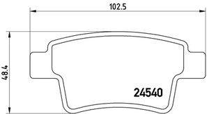 Jarrupalasarja, levyjarru, Taka-akseli, CITROËN C4 GRAND PICASSO I, C4 PICASSO Minibus, minivan I, C4 Sedan I, PEUGEOT 408, 1611141080,