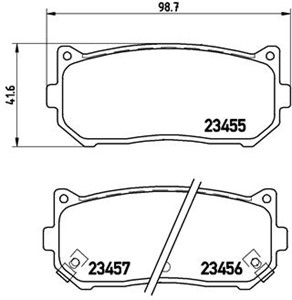 Jarrupalasarja, levyjarru, Taka-akseli, KIA, 0K2FC2628Z, 0K9A02628Z, OK9A02628Z